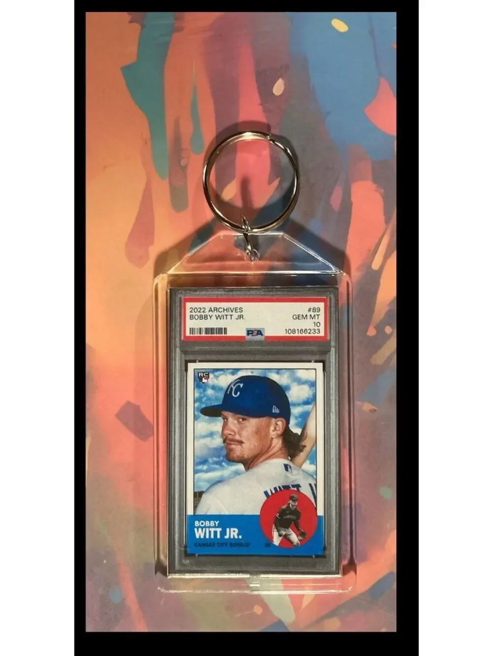 3039 Bobby Witt Jr 2022 Topps Archives Keychain -  Makes A Great Gift